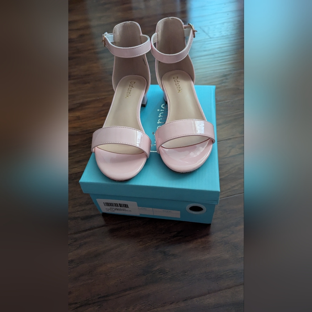 Girls size 2 light pink dress shoes Dufannie brand